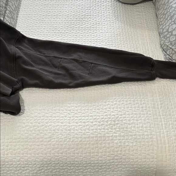 Les tien Cropped fleece Women's Sweatshirt washed brown sz xs - Picture 7 of 8